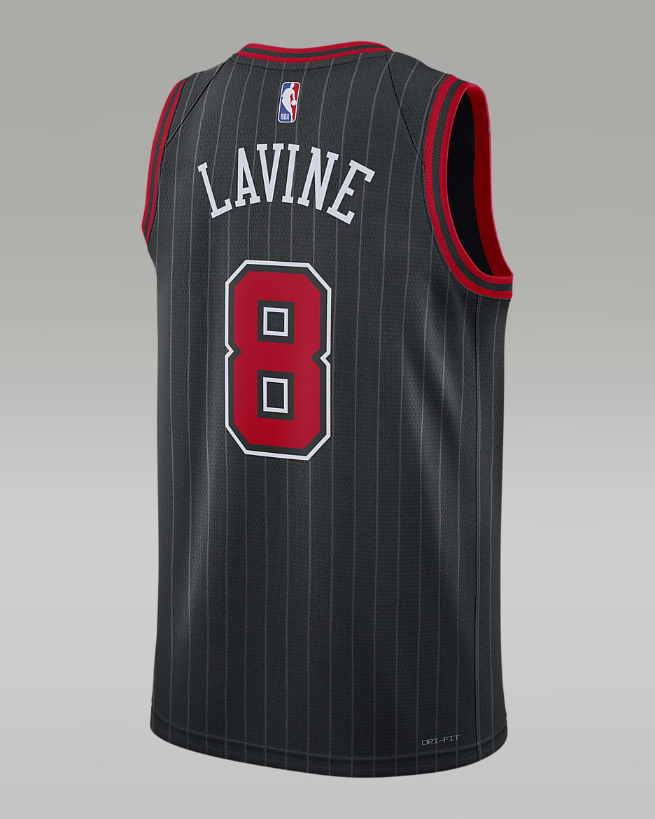 Jordan Playera Chicago Bulls Statement Edition Zach Lavine Unisex Black M